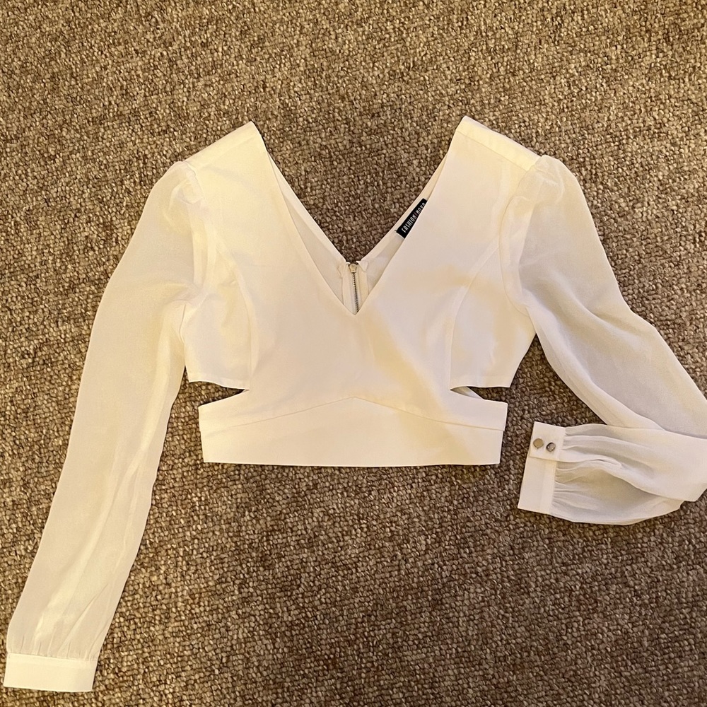 White crop top